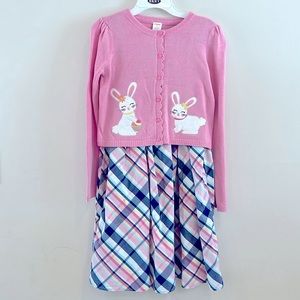 Gymboree Girls Plaid Dress & Jacket Set Pink Easter size 10 NWT